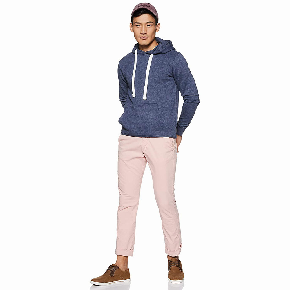 New Arrival Custom Wholesale Blank 300 Gsm Heavyweight 100% Cotton Fleece Pullover Men Hoodie In Bulk